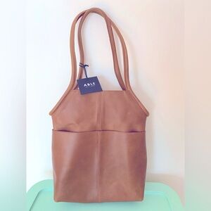 Able Meskel Leather Tote bag, color Whiskey.  New With Tags.